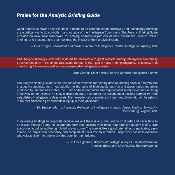 E-book: Analytic Briefing Guide